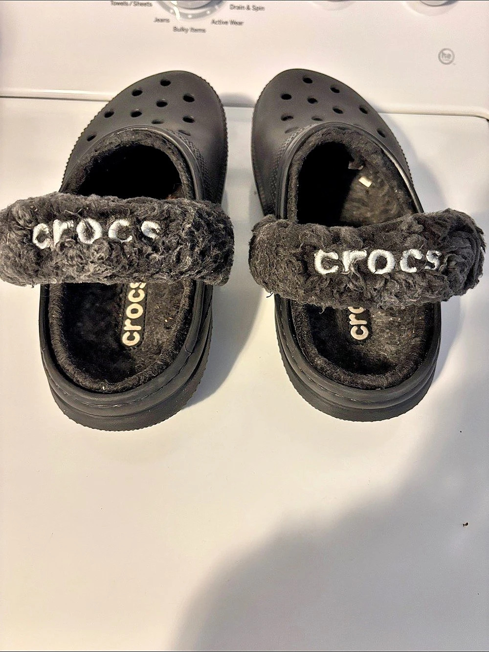 Crocs Classic Lined Clog Fuzzy- Fleece Lined Clogs in Black